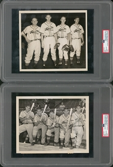 Lot of (2) 1946 St. Louis Cardinals Acme Newspapers Type 1 Photographs Featuring Stan Musial (PSA/DNA Type 1)